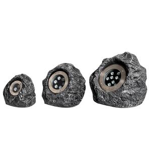 户外防水仿石头灯石头外壳投光灯公园林景观花丛射灯照树灯太阳能