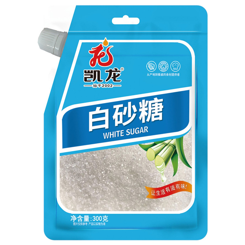 凯龙一级白砂糖甘蔗原榨原味纯正甘蔗糖烘焙家用商用白糖带嘴袋装