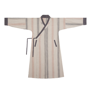 谜阿凰【青侠】棉麻亚麻宋制汉服直裰长衫有口袋春秋款女复原原创