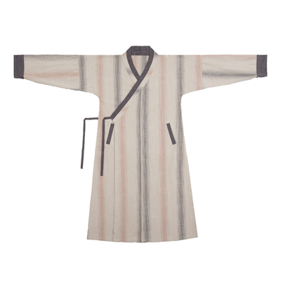 谜阿凰棉麻亚麻宋制汉服直裰长衫