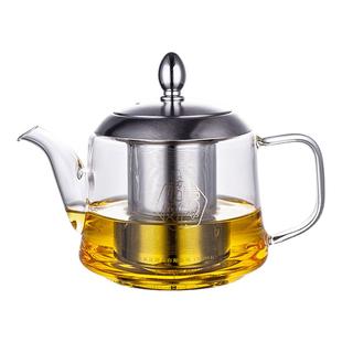 可明火玻璃耐热花茶壶不锈钢过滤网纯手工泡茶壶加厚耐高温高鹏壶
