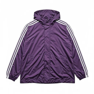 王菲同款衣服宽松连帽运动服夹克短外套紫色机场冲锋防晒上衣穿搭