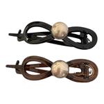 蝴蝶结气质珍珠一字抓夹女2025新款高级感扭扭发夹后脑勺鲨鱼夹子