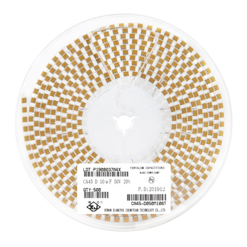 湘江/7343贴片钽电容D型 10uF(106) ±20% 50V CA45-D050M106T