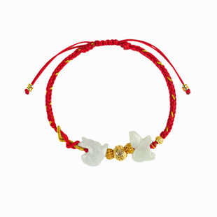 麦灵玲玲2026年属鼠三合安岁红绳手链猴龙型饰物生肖佩戴手绳包挂