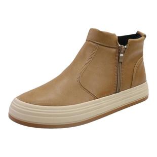 冬季棉鞋2025新款加绒二棉男鞋高帮短筒保暖鞋厚底防水休闲皮鞋男