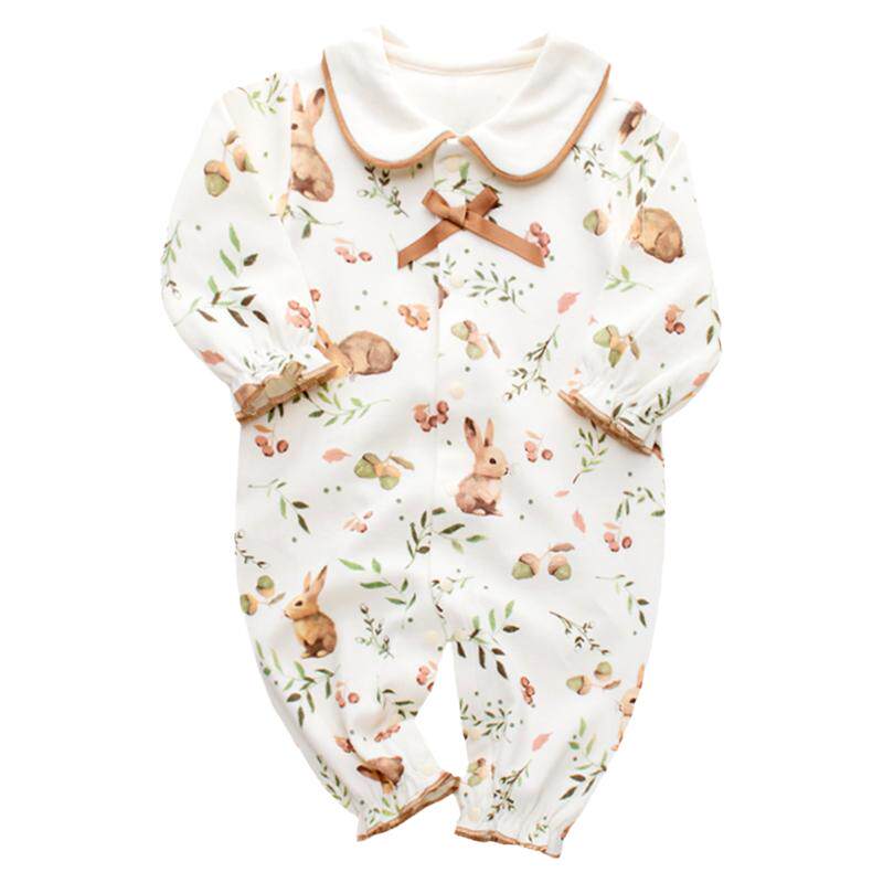 婴幼儿衣服秋冬装套装a类纯棉公主连体哈衣满月女宝宝百天小月龄