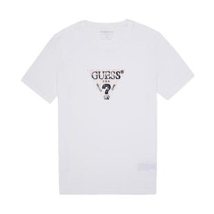GUESS男女同款法式宽松设计感logo设计正肩T恤上衣-M3GI23J1314
