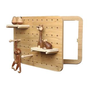 原木风强电箱电箱遮挡洞洞板电表箱装饰画挂钩弱电箱入户盒挂衣架