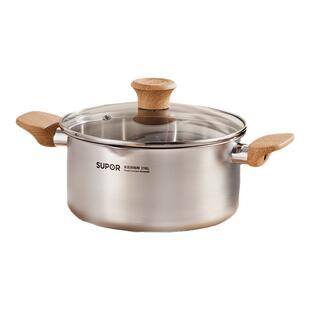 苏泊尔汤锅316L不锈钢加厚家用蒸锅煮粥锅煮锅蒸煮双耳电磁炉炖锅