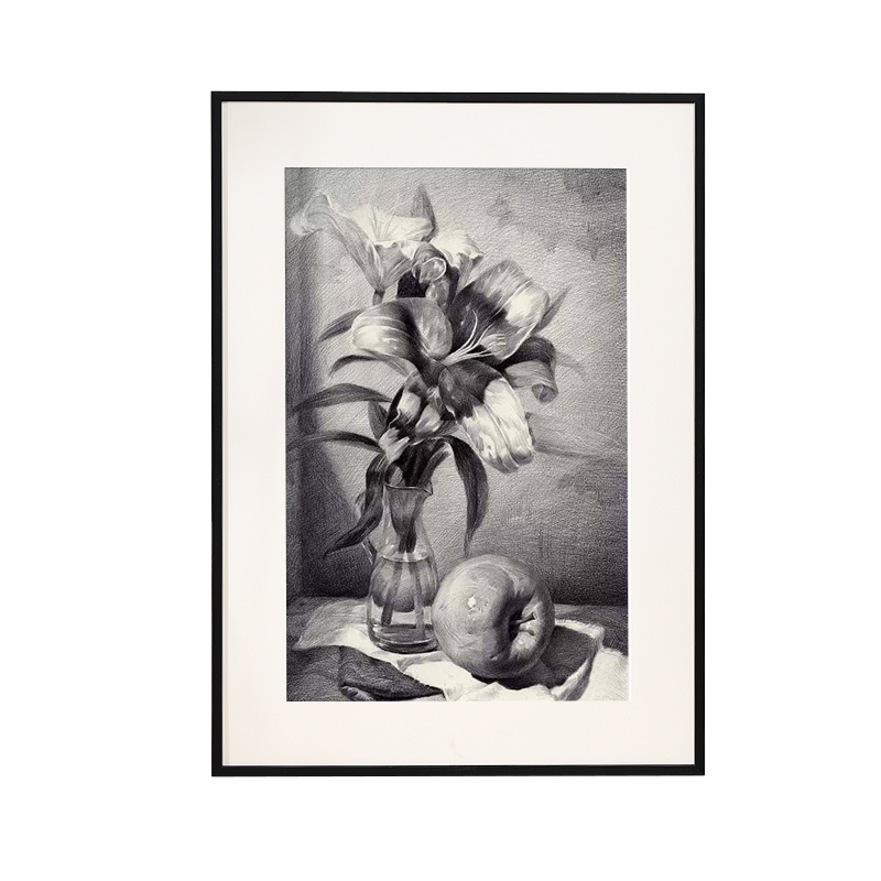 黑色铝合金素描画框装裱a4A3相框空框定制8k开绘画作品外框架挂墙