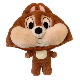 正版迪士尼奇奇蒂蒂玩偶帽子女冬季保暖可爱毛绒头套游园穿搭周边