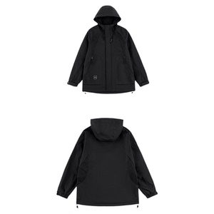 黑劲大码男装连帽防风抗寒棉衣冬季新款肥佬男户外保暖锁温棉服