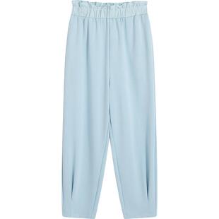 【清仓】播春季新品商场同款腰部橡筋荷叶边裤脚活褶设计裤子BDQ1