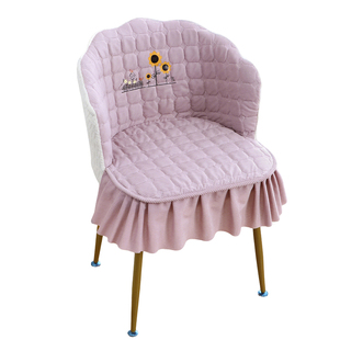 化妆椅套2025新款异形椅套罩家用梳妆台卧室花瓣椅弧形座椅凳子套