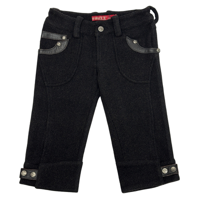 冬季超厚呢料抗冻千禧蒸汽朋克机能复古机能低腰七分裤靴裤马裤女