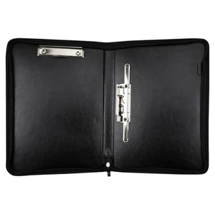 京之都A4拉链包文件夹呈阅件呈批件定制可印logo单位名称商务办公PU皮面合同协议签约本资料会议红色文件夹