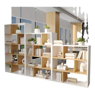 办公室隔断柜木质文件柜简约资料柜组合双面矮柜储物柜镂空展示柜