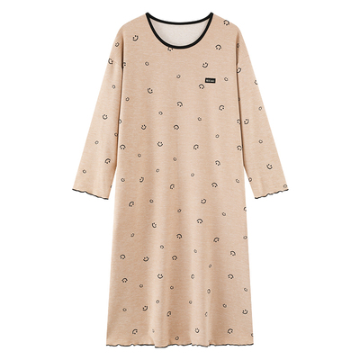 【浪莎】羊绒睡裙女加厚保暖睡衣