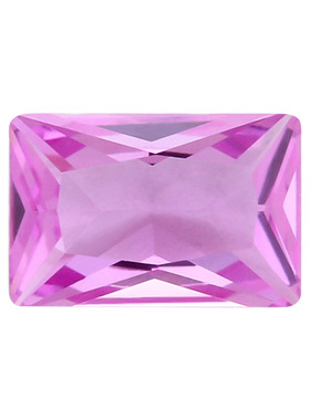 长方形直角车花2#粉刚玉裸石 合成红刚玉戒面镶耳环项链戒指宝石