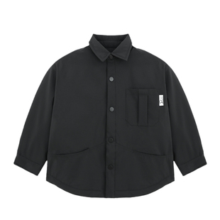 派町童装男童棉服外套儿童加厚衬衫2025秋冬新款夹棉保暖冬装洋气