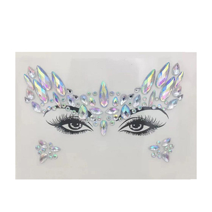 EDM欧美音乐节化妆脸贴钻蹦迪舞台闪钻水钻眉心贴额头diy舞会饰品