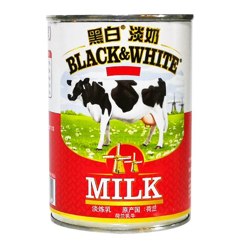 荷兰进口黑白淡奶400gx6罐 奶茶店专用全脂淡奶 港式丝袜奶茶原料