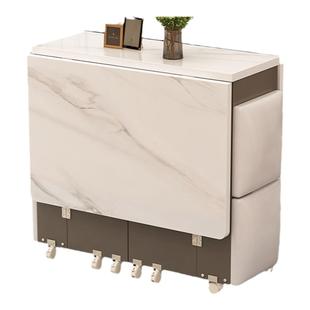 简易折叠餐桌小户型新款可移动伸缩餐桌长方形适宜家用吃饭小桌子