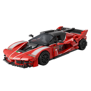 【顺丰包邮】异启积木法拉利FXXK赛车积木车模玩具男积玩视界推荐