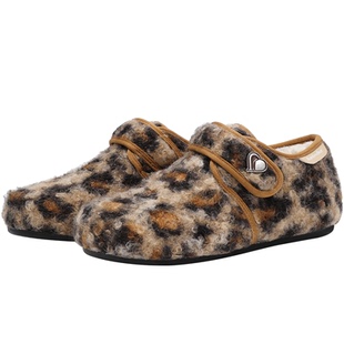 彩虹熊女童勃肯鞋加绒保暖儿童棉鞋防滑软底中大童玛丽珍鞋少女款