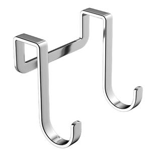 不锈钢双s型重物挂钩免打孔强力承重门后多功能柜门高级收纳挂架