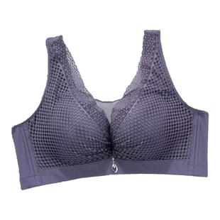 大码背心式内衣女抹胸超薄款无钢圈胖MM文胸聚拢调整型收副乳胸罩