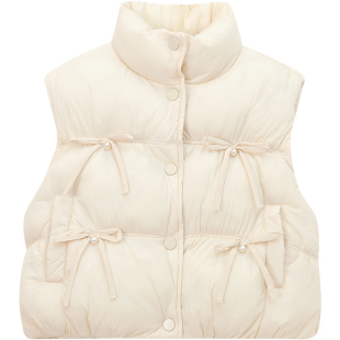 女童马甲2025冬装新款洋气女孩外穿加厚棉服背心外套儿童保暖上衣