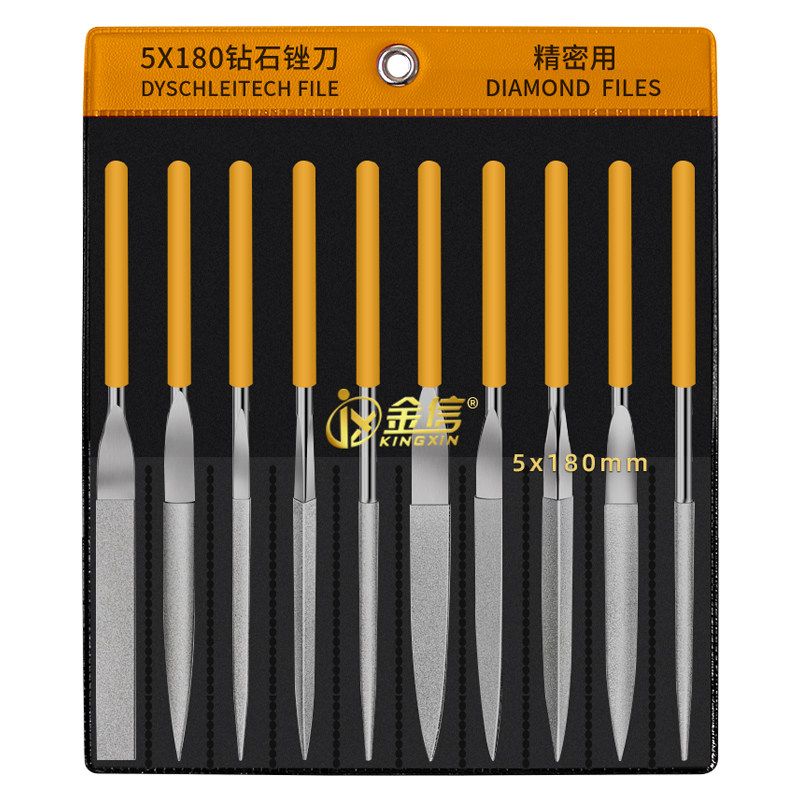 金信金刚石锉刀小型合金三角金钢挫刀什锦锉套装扁平半圆打磨工具_虎窝淘