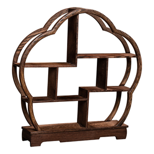 中式订婚糕点摆台置物架茶具收纳架桌面博古架鸡翅木实木展示架子