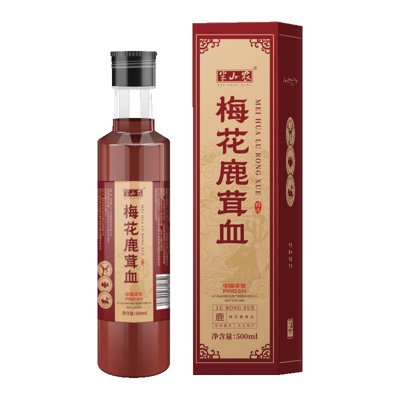 半山农梅花鹿茸血500ml吉林东北正品新鲜加酒保鲜男士滋补品非酒