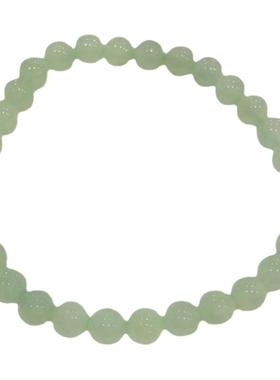 天然A货翡翠手链缅甸玉石珠子冰糯种圆润玉石手饰品复古风手串女