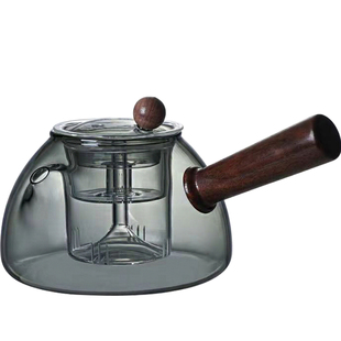 大容量侧把耐高温玻璃蒸煮茶壶电陶炉围炉煮茶器室内泡茶家用单壶