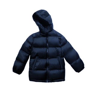 工笔花鸟原创制衣女童三色连帽短款羽绒服冬季百搭厚实面包服外套