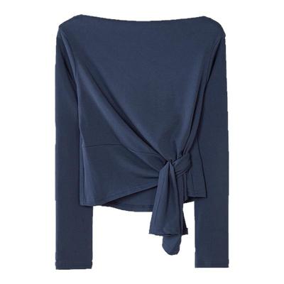 早春秋季新款一字领长袖T恤女