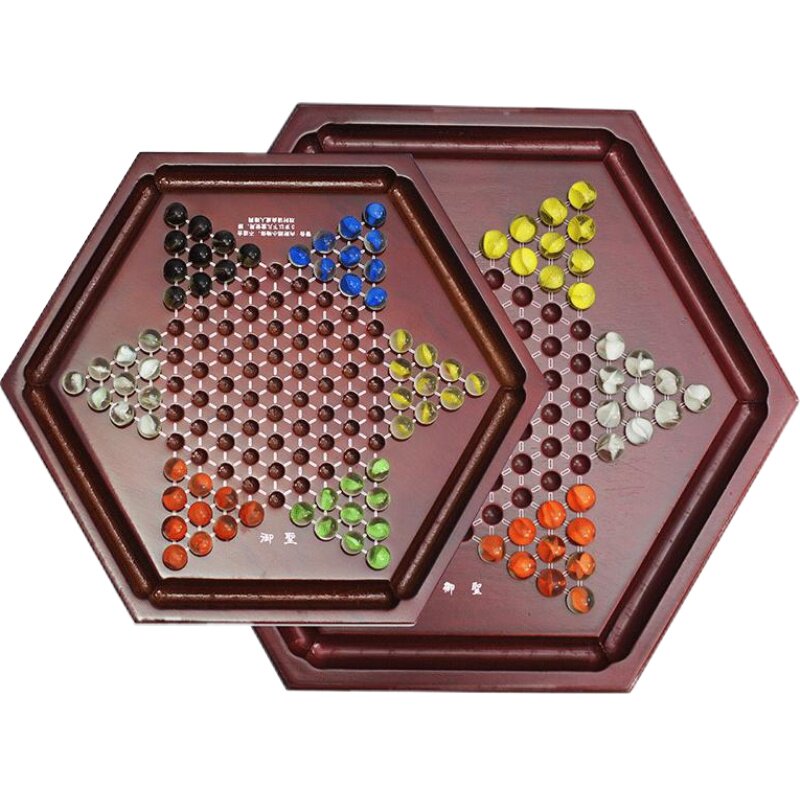 御圣跳棋儿童益智木质棋盘跳跳珠