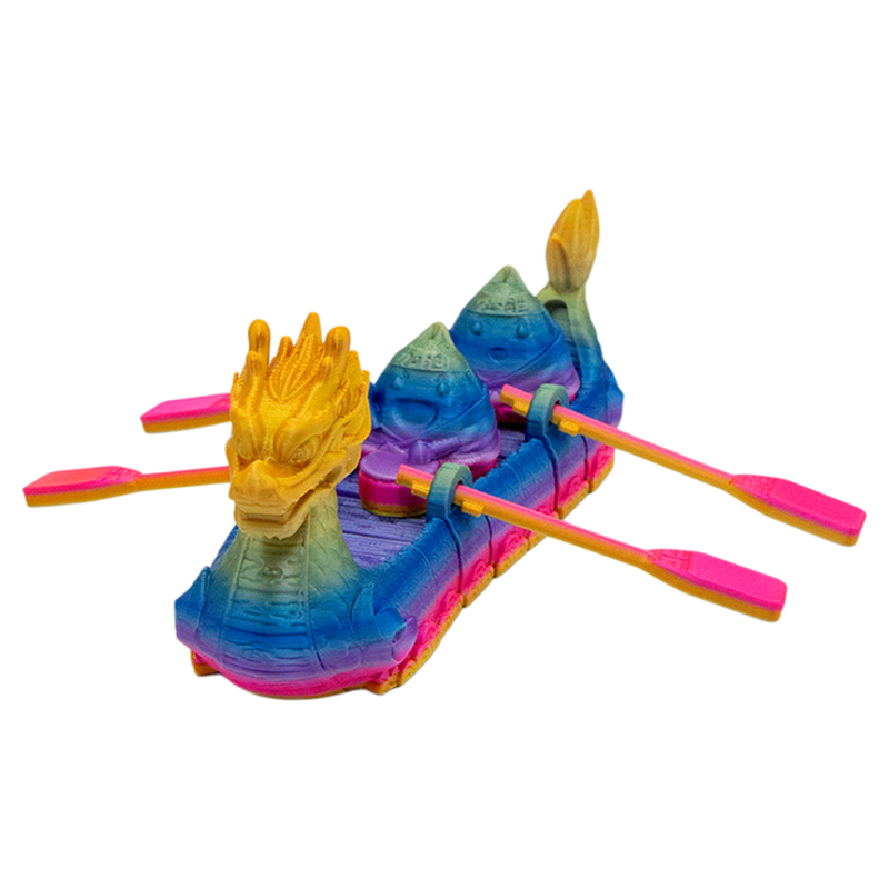 3D打印端午龙舟模型桌面摆件