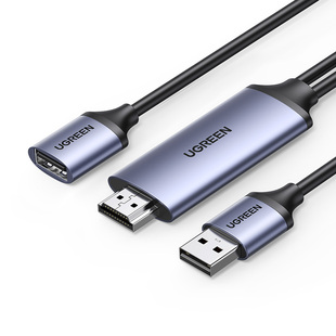 绿联lightning/typec转hdmi适用苹果iPhone安卓手机ipad平板投屏线连接显示器电脑电视高清同屏转换器usb接口