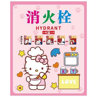 消防栓贴纸标识消火栓柜门装饰遮挡灭火器使用方法学校幼儿园托管班防火箱美化卡通动漫自粘贴纸高级简约定制