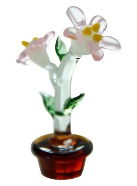 七隐玻璃摆件花卉桌面/车载