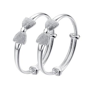 香港正生纯银S999儿童宝宝足银古法传承推拉生日饰品男女小孩手镯