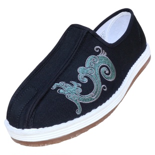 布益兴老北京布鞋男款春秋季千层底透气防臭复古汉服刺绣中国风鞋