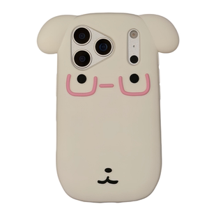 乐乐心愿屋 韩国Ganadi小狗呆萌适用iPhone17promax手机壳苹果16pro软硅胶卡通1543可爱防摔airpods耳机小众