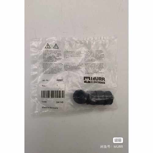 询价德国MURR螺钉插头M12x1mm，型号：56951，塑料材