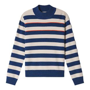 PSALTER诗篇冬学院风绣花条纹毛衣羊毛针织衫